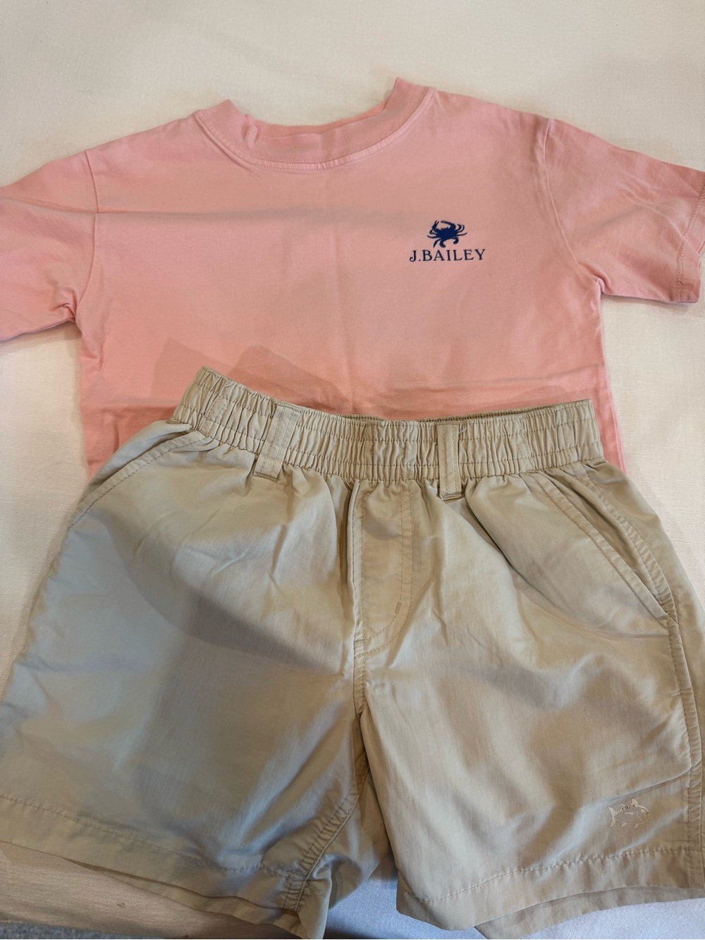 Boy’s outfit with J. Bailey shirt and Southern Tide shorts